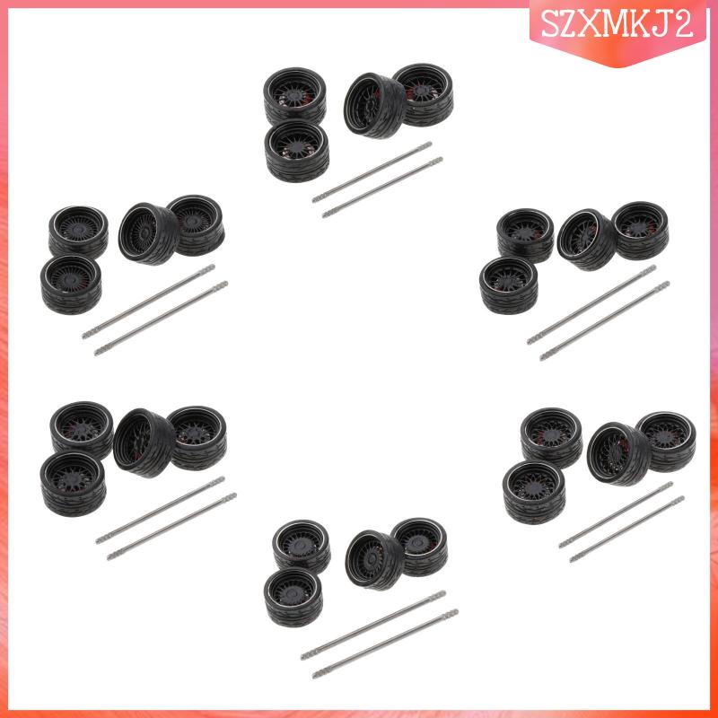 Bộ 4 Bánh Xe Đồ Chơi Diecast szxmkj2 1: 64 DIY