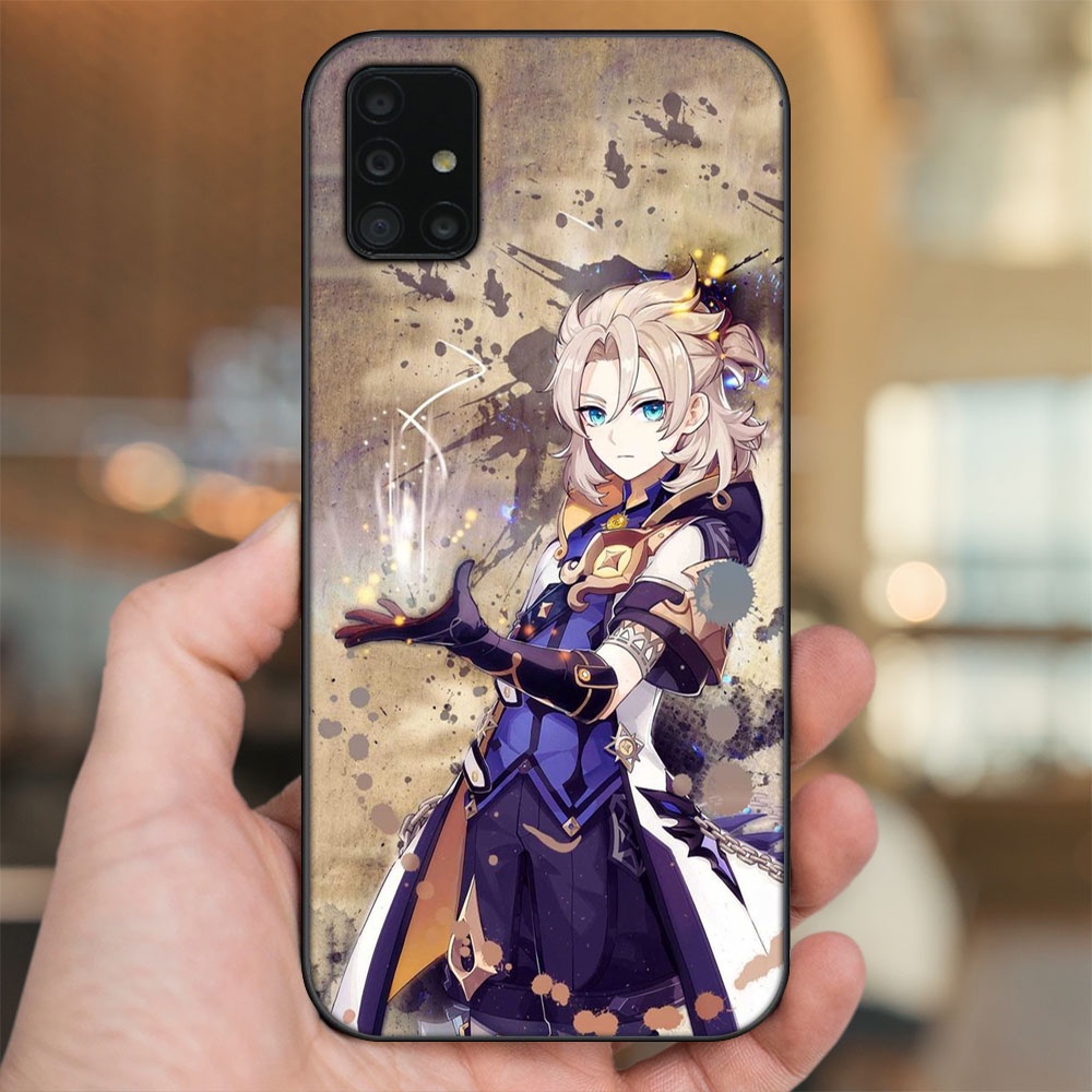 Ốp lưng Samsung A51, A71 viền đen in hình Albedo Genshin Impact