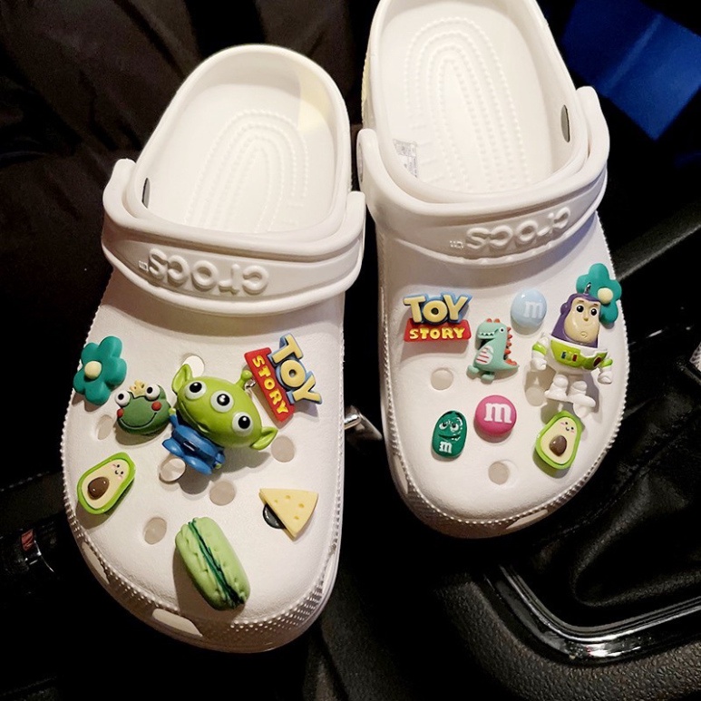 Tặng 12 sicker [Hàng có sẵn] Combo sicker theo mẫu gắn dép cross nhiều mẫu cho nam nữ