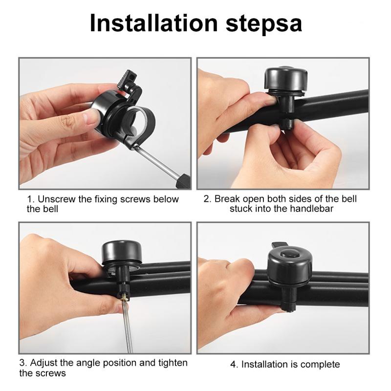 Chuông xe đạp mini HDOORLINK bằng hợp kim nhôm trong suốt