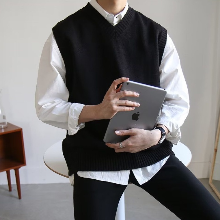 Áo Khoác Sweater Dệt Kim Sát Nách Kiểu Hàn Quốc Thời Trang Xuân Thu 2022 Cho Nam