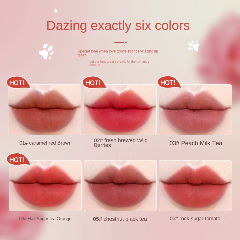 Son Môi Ming Xizhi Chất Nhung Lì Lâu Trôi Không Dính Thành Cốc Không Phai Màu Cho Nữ