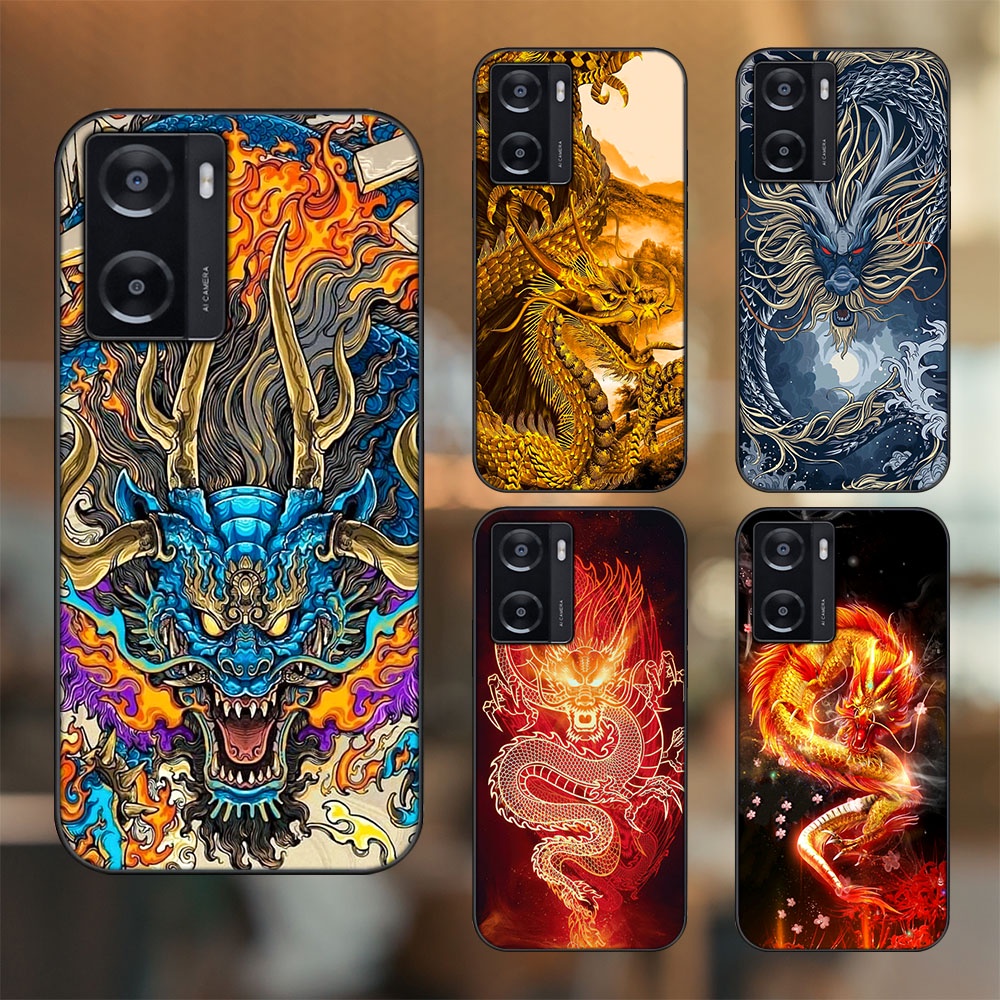 Ốp lưng Oppo A57 4G viền đen in hình Rồng Sang Trọng Tài Lộc May Mắn