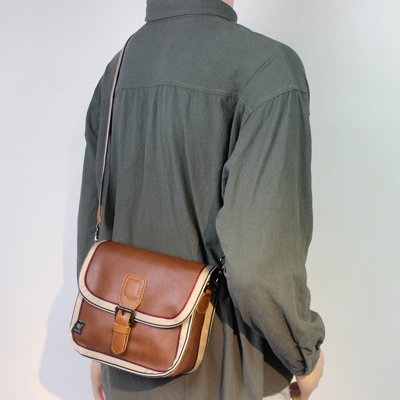 Túi Đeo Chéo Da Bò Phong Cách Retro Thời Trang Cho Nam