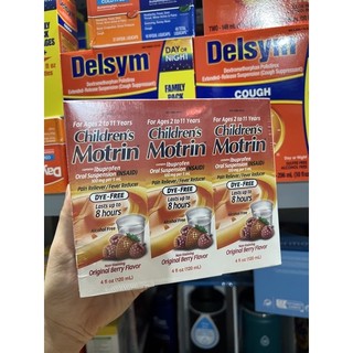 Siro Children’s Motrin Pain Reliever 120ml hương trái cây