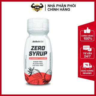 Siro Không Đường Zero Syrup BiotechUSA Chai 320ml