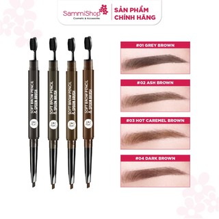 Bút kẻ chân mày Cathy Doll Soft Brow Pencil & Spoon Brush 0.28g