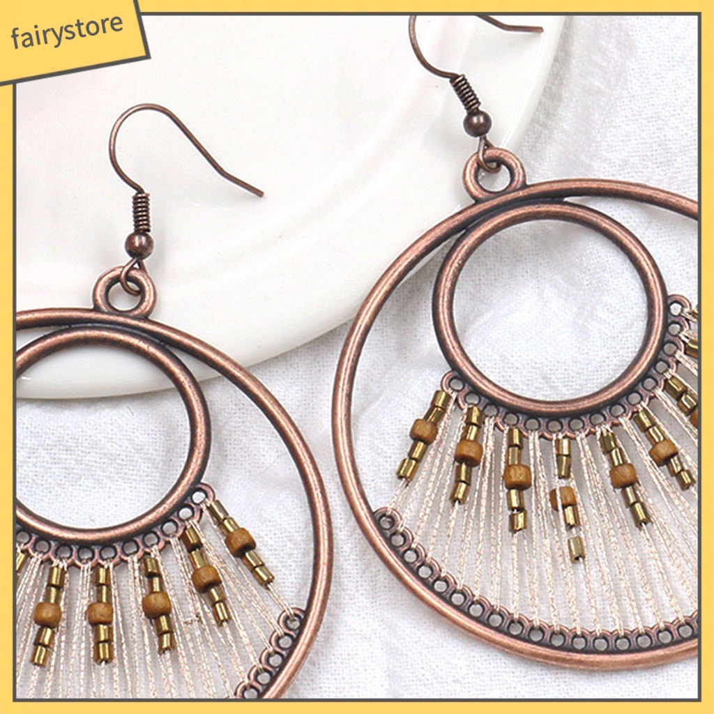 1 Đôi Bông Tai Hình Giọt Nước Phong Cách Bohemian Dành Cho Nữ