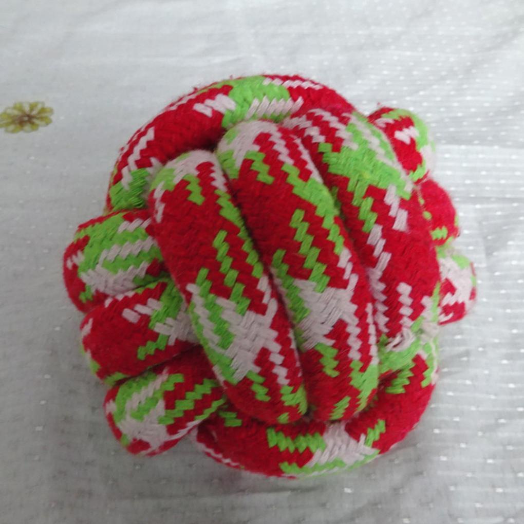 Bóng Gặm Đồ Chơi Bằng Dây Cotton Bện 6cm Chống Cắn Màu Sắc Ngẫu Nhiên Dành Cho Thú Cưng