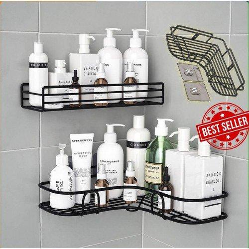 Kệ Góc Nhà Tắm Dán Tường, Kệ Góc Tam Giác Dán Tường Đa Năng Siêu Dính Chịu Lực 10kg - NHN