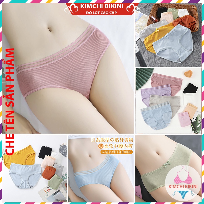 Quần lót cotton Vải Mềm Thoáng Khí Thấm Hút Mồ Hôi KIMCHIBIKINI Đồ lót nữ màu đen mẫu mã đa dạng với nhiều màu sắc
