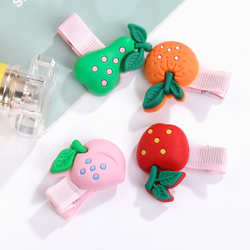 Bộ Kẹp Tóc Hình Trái Cây Thời Trang Hàn Quốc Cho Bé Gái