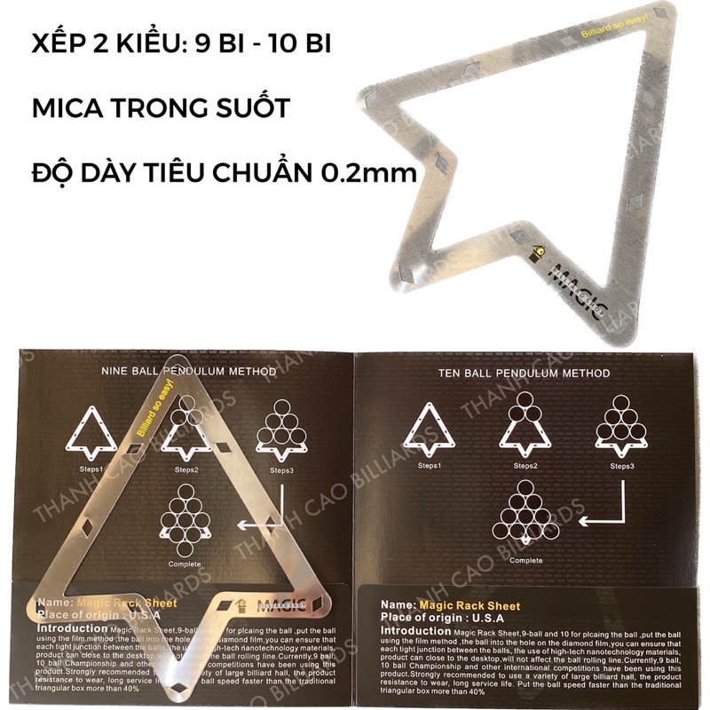 Film Xếp Bóng Magic Trong Suốt | Phim Xếp 9 Bi 10 Bi | Phim Xếp Bóng Bida Loại Dày 0.2mm