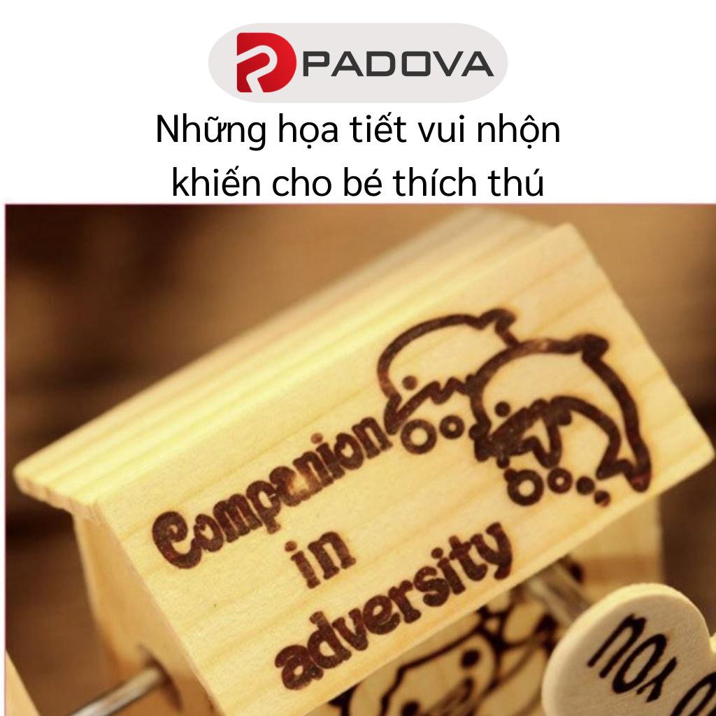 Hộp Nhạc Gỗ Có Xích Đu Và Ngăn Đựng Bút Cho Bé Trang Trí Bàn Học PADOVA 4624