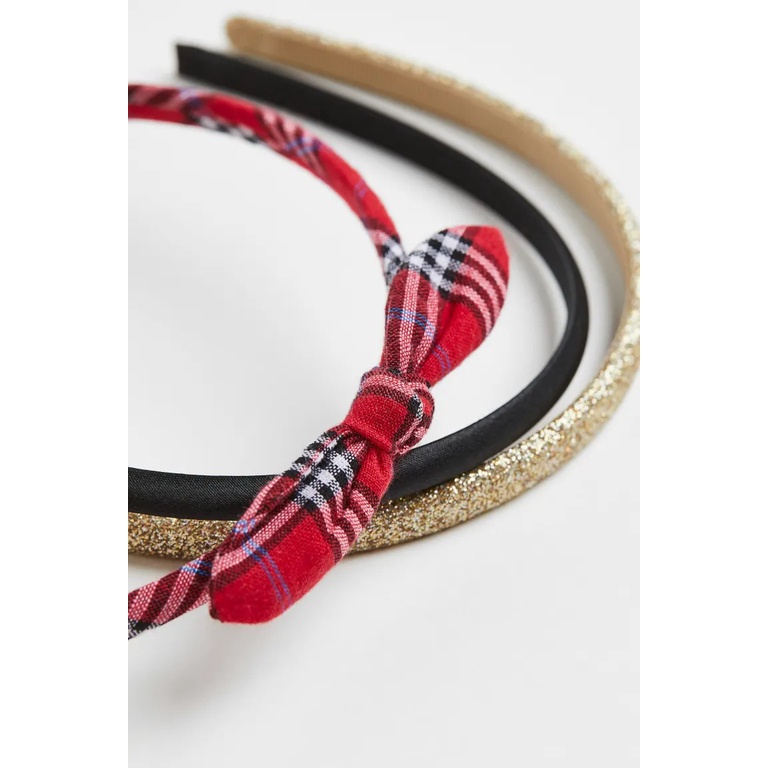 Set 3 bờm tóc xanh đỏ HM H&M_hàng chính hãng Anh