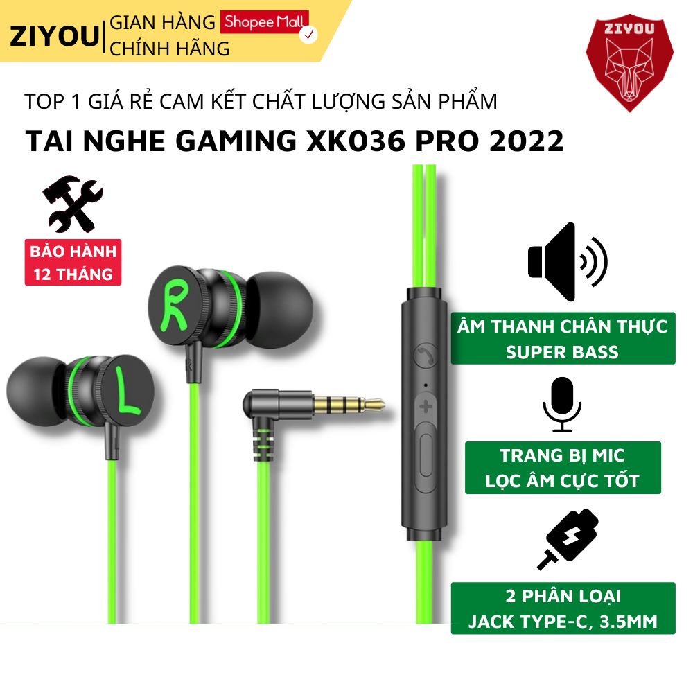Tai Nghe Điện Thoại Có Dây Ziyou XK036 Pro Âm Thanh Cực Đỉnh, Có Micro