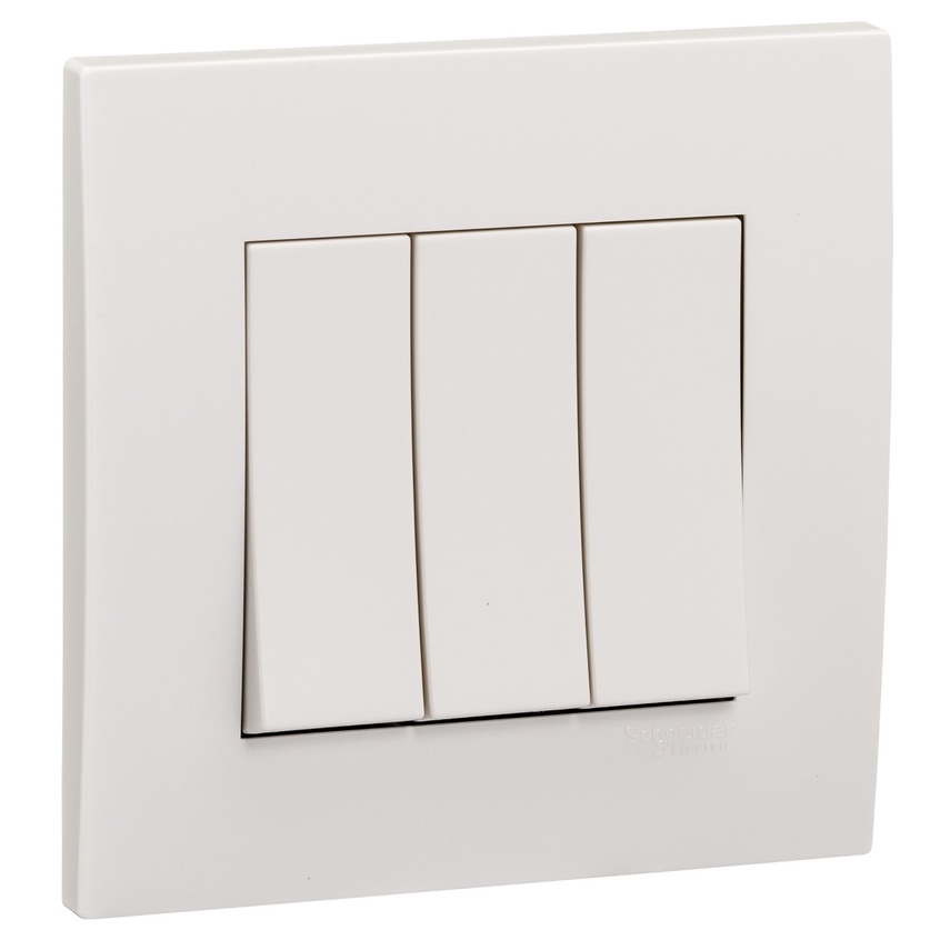 Công tắc KB33_WE_G19 Schneider - 2 chiều - 16AX - Trắng - 3 gang - 250VAC