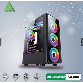 Case vsptech gaming helios ka-280 kiếng cường lực