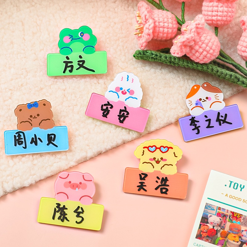 Huy Hiệu Cài Áo Bằng Acrylic In Họa Tiết Hoạt Hình Dễ Thương Dùng Làm Quà Tặng Cho Bé