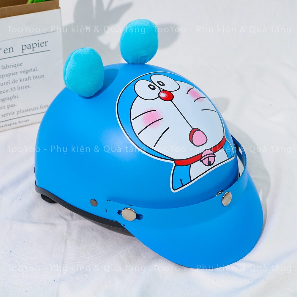 Mũ bảo hiểm nửa đầu DORAEMON, PIKACHU, GẤU NÂU có tai dễ thương cute TooYoo TY0118