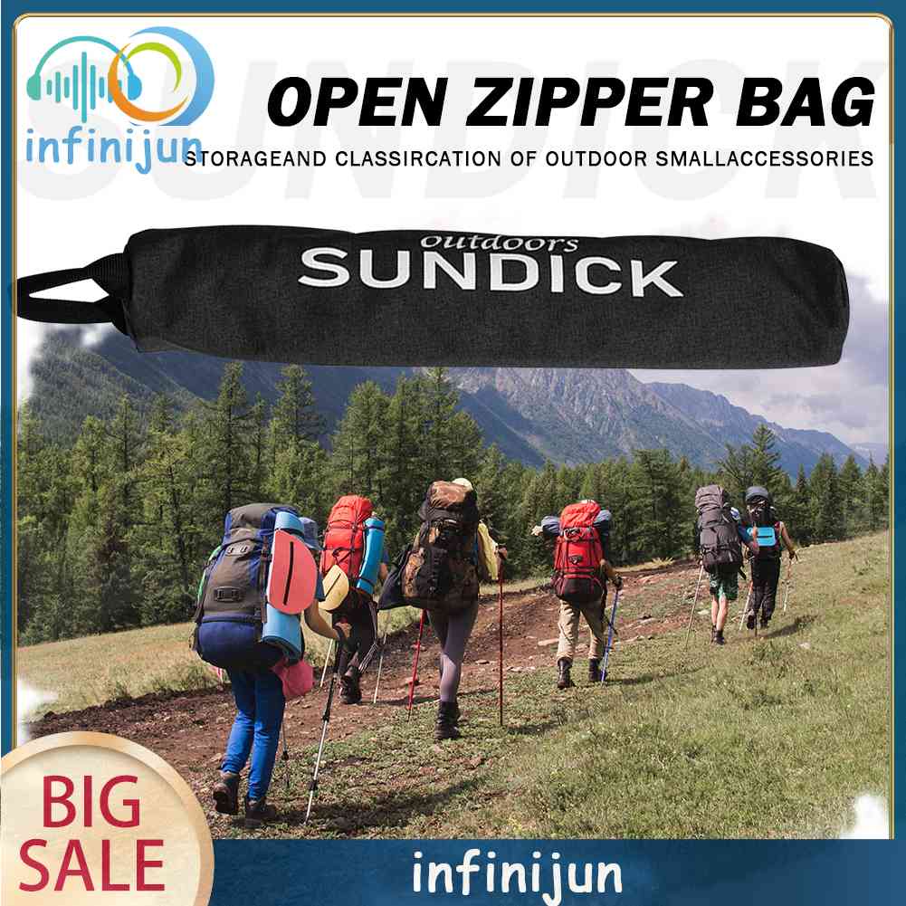 Túi Đựng Cọc Giăng Lều Trại 600D Bằng Vải Có Khóa Kéo Tiện Lợi