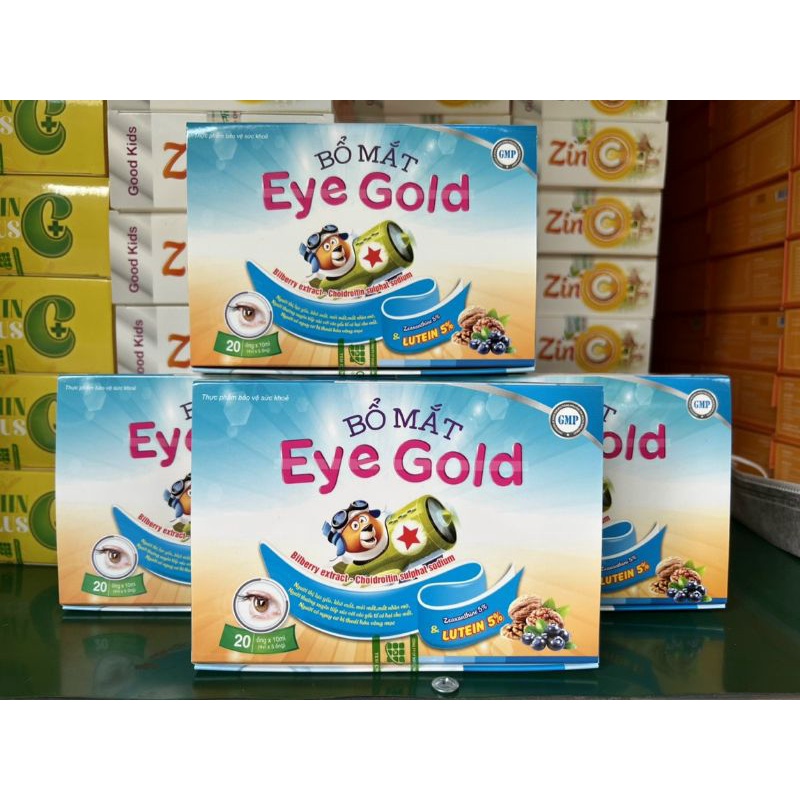 Chính hãng Hộp 20 ống siro Bổ mắt Eye Gold giúp tăng cường thị lực giảm mỏi mắt, khô mắt, giảm cận hiệu quả