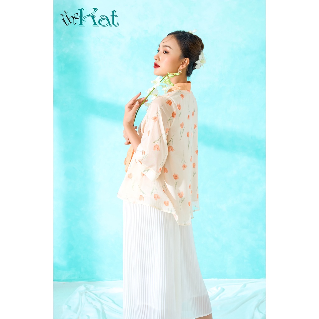 Áo Hanbok Hoa The Kat House, BST Tết 2023, vải tơ Hàn mịn mát, không nhăn, nhiều size