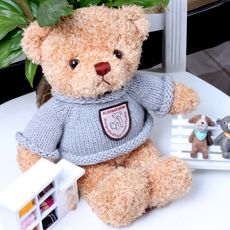 Gấu bông đồ chơi teddy áo len head tales siêu đẹp bông gòn cao cấp