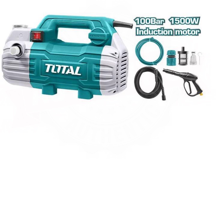 MÁY XỊT RỬA XE ÁP LỰC CAO TOTAL CÔNG SUẤT THỰC 1500W TGT11236 - VỆ SINH CAO ÁP XE MÁY Ô TÔ NHÀ CỬA - ( MOTOR TỪ ) - Dây