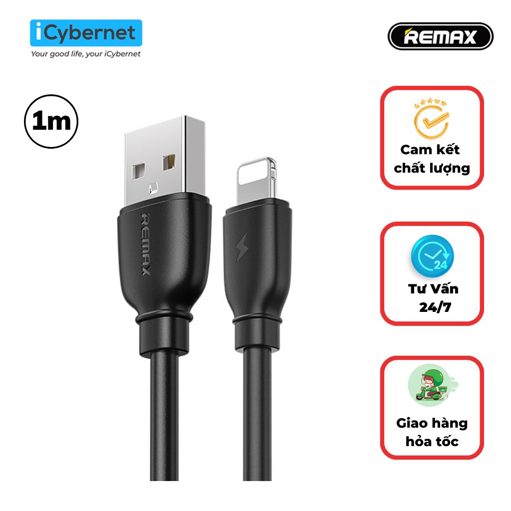 Cáp sạc nhanh 2.4A chống rối chống đứt TypeC và ip Remax RC-138 chính hãng