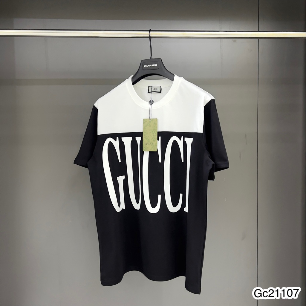 Áo Polo Nam Loang Đen Trắng In Chữ GC Chất Cotton Lạnh - Áo Phông Nam Cổ Bẻ Loang Logo GC Cực Net