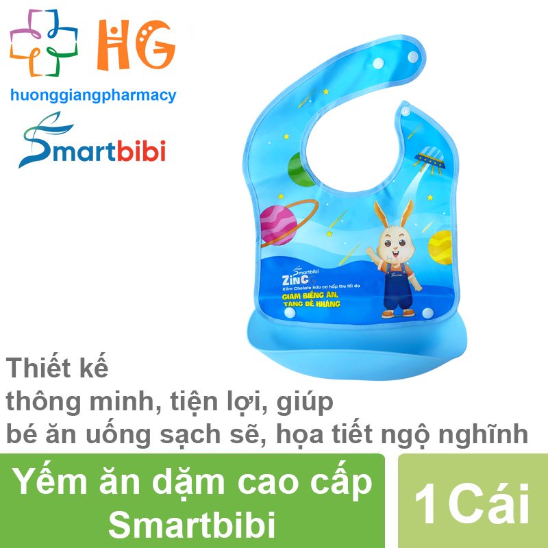 Yếm ăn dặm cao cấp smartbibi gúp bé ăn uống sạch sẽ 1 cái