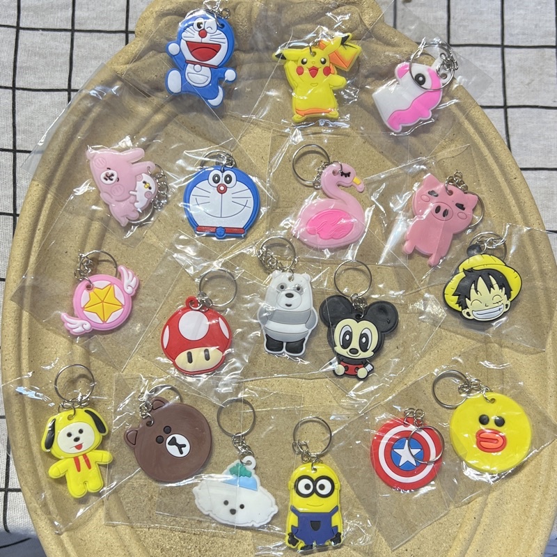 MÓC KHOÁ MINI SILICON DẺO CHIBI NHIỀU HÌNH DỄ THƯƠNG