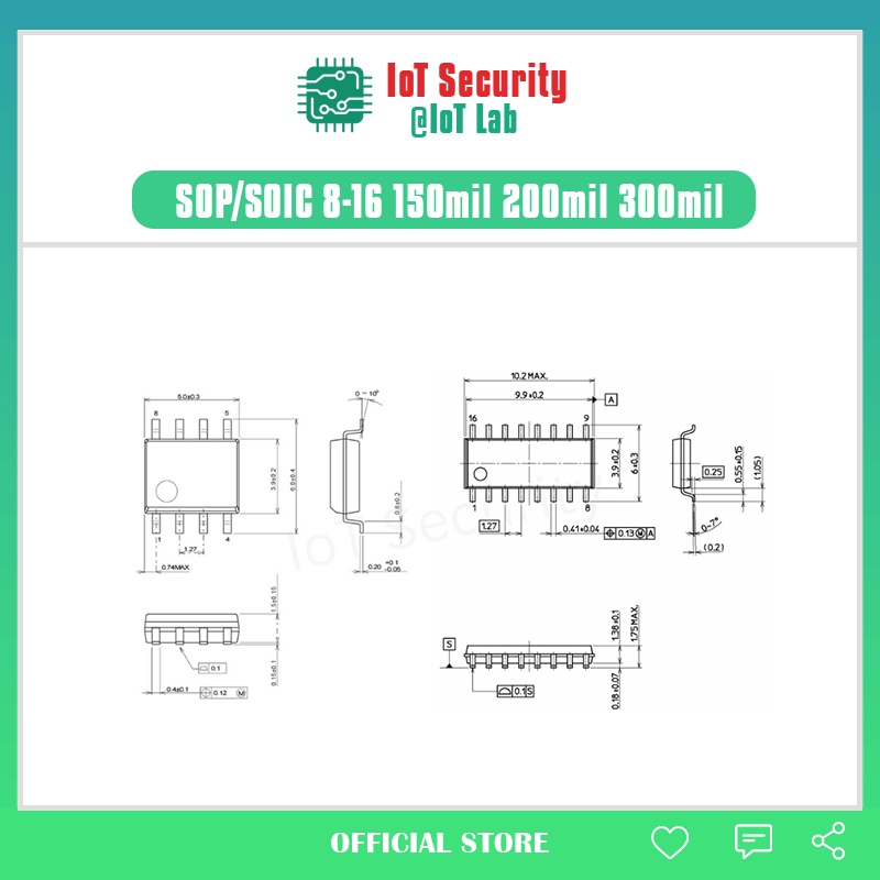 Bộ CH341A, clip kẹp IC Flash read/write EEPROM, Firmware kiểu chân SOP/SOIC8 SOP16/SOIC16 sang DIP8