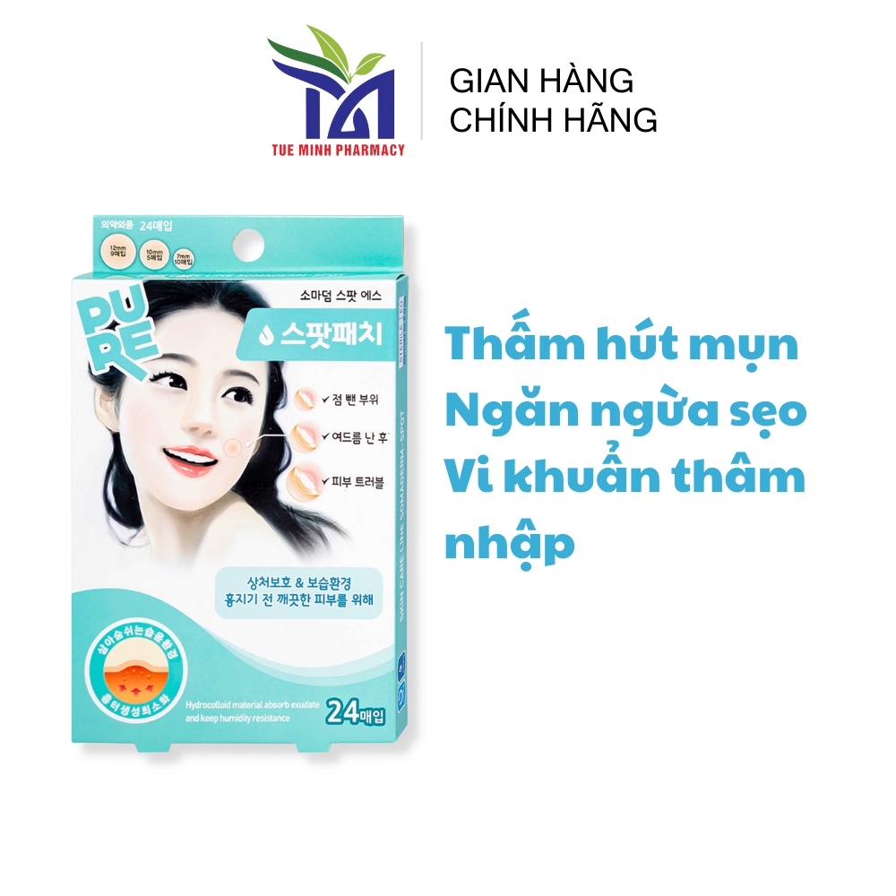 Miếng dán mụn SOMADERM - Spot Hỗ trợ làm lành vết mụn, hạn chế hình thành vết thâm, sẹo, hút nhân mụn