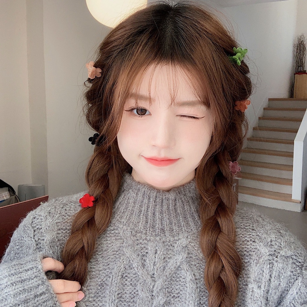 )6pcs) Kẹp Tóc Lông Nhung Thời Trang Mới Cho Nữ