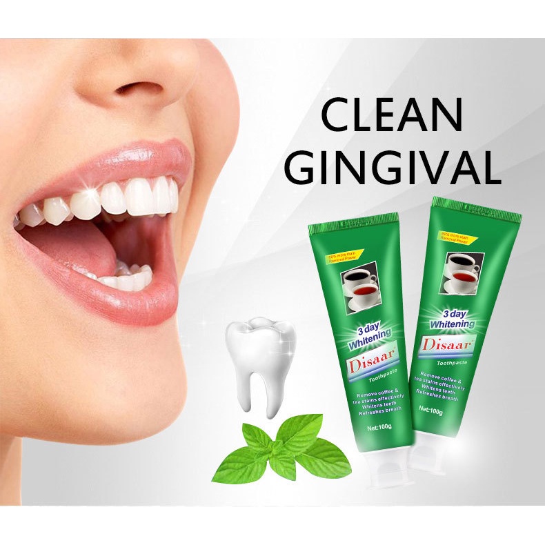 Kem đánh trắng răng Disaar US,loại mảng bám, sạch thơm, sáng bóng KDR01