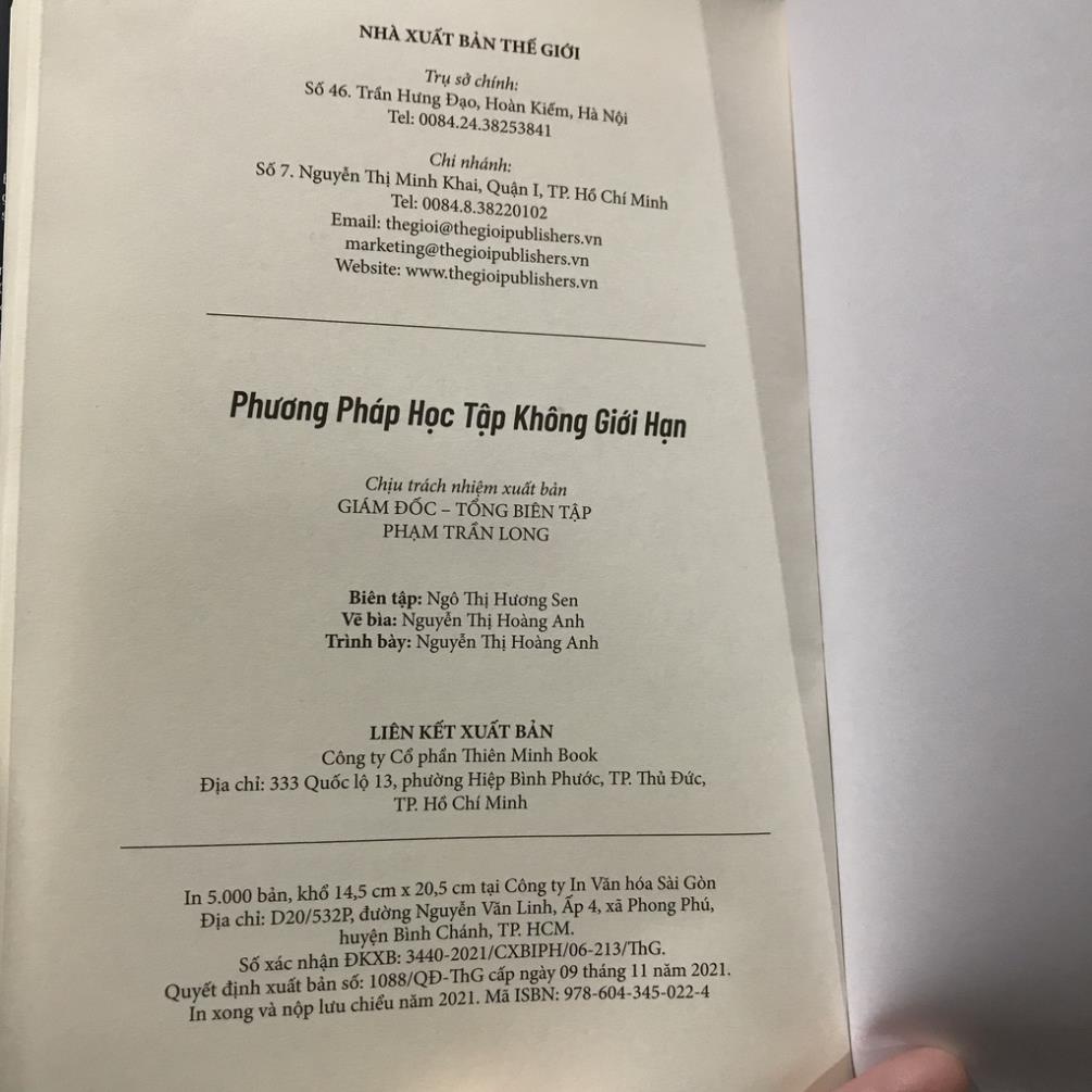 Sách - Phương Pháp Học Tập Không Giới Hạn - Nâng tầm não bộ, học hỏi nhanh hơn và khai phóng cuộc sống - Thiên Minh Book