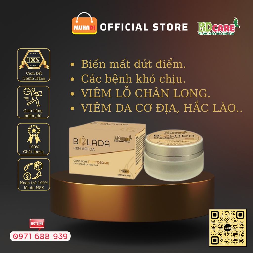 Kem bôi da Bolada phòng ngữa các bệnh ngoài da ngăn ngừa và loại bỏ các loại nấm trên da