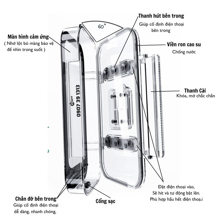 Giá Đỡ Điện Thoại Xe Máy Kẹp Đt Xe Máy Chống Nước Gắn Điện Thoại Trên Xe Máy Đa Năng