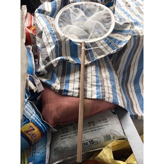 Vợt xúc cá loại tròn bán kính 40cm , vợt cán cây xúc cá tôm thuỷ hải sản