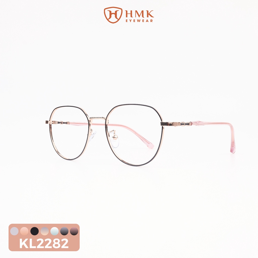 GỌNG KÍNH KIM LOẠI HMK CHO NAM NỮ DÁNG TRÒN - SALEKL2282