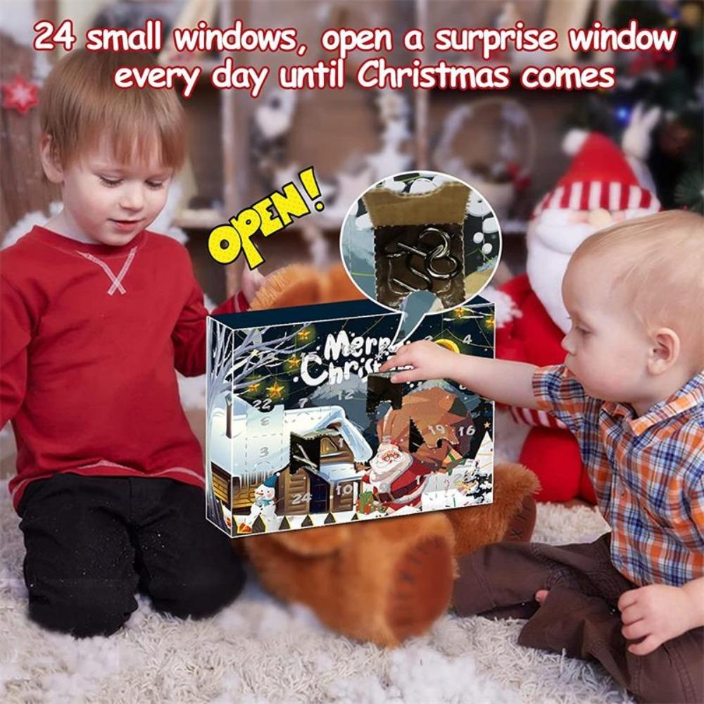 Me christmas advent calendar souptoys brain teaser xmas quà tặng dây kim loại
