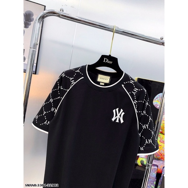 Áo Phông Nam NY Viền Tay Cao Cấp - Áo Thun Nam Thêu NY Vải Mịn