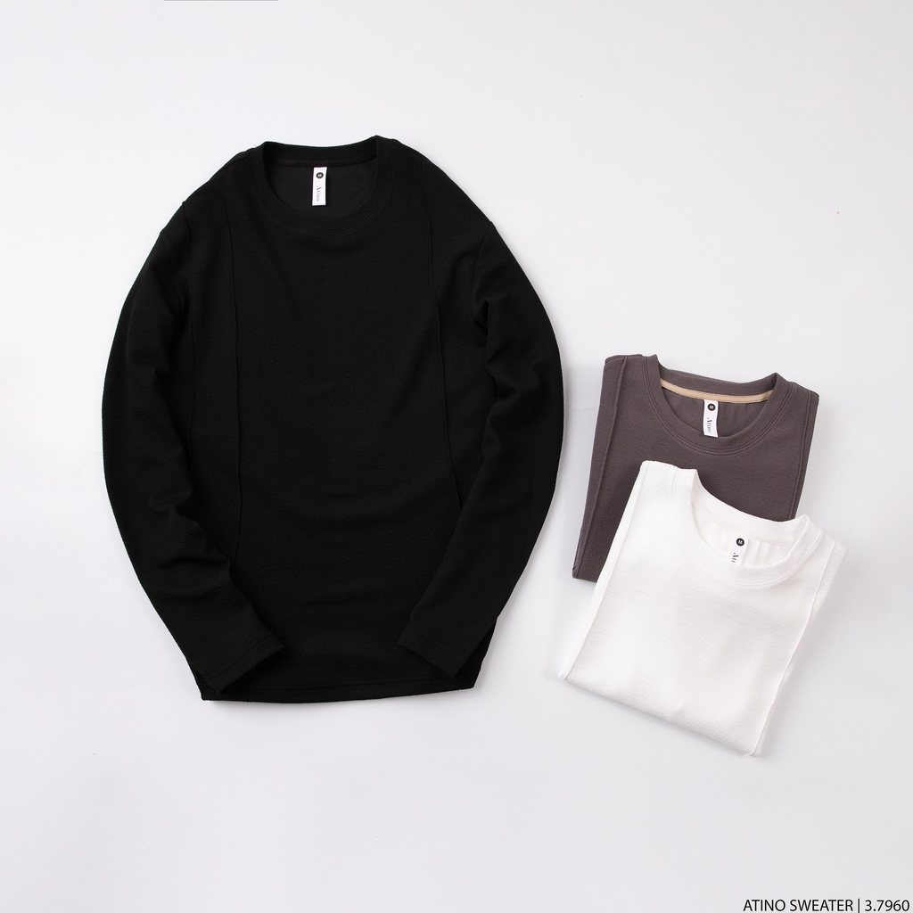 Áo Thun Dài Tay Nam Trơn ATINO Chất Liệu Cotton Ấm Áp Thấm Hút Tốt Và Có Độ Bền Cao Form Regular AN3.7960