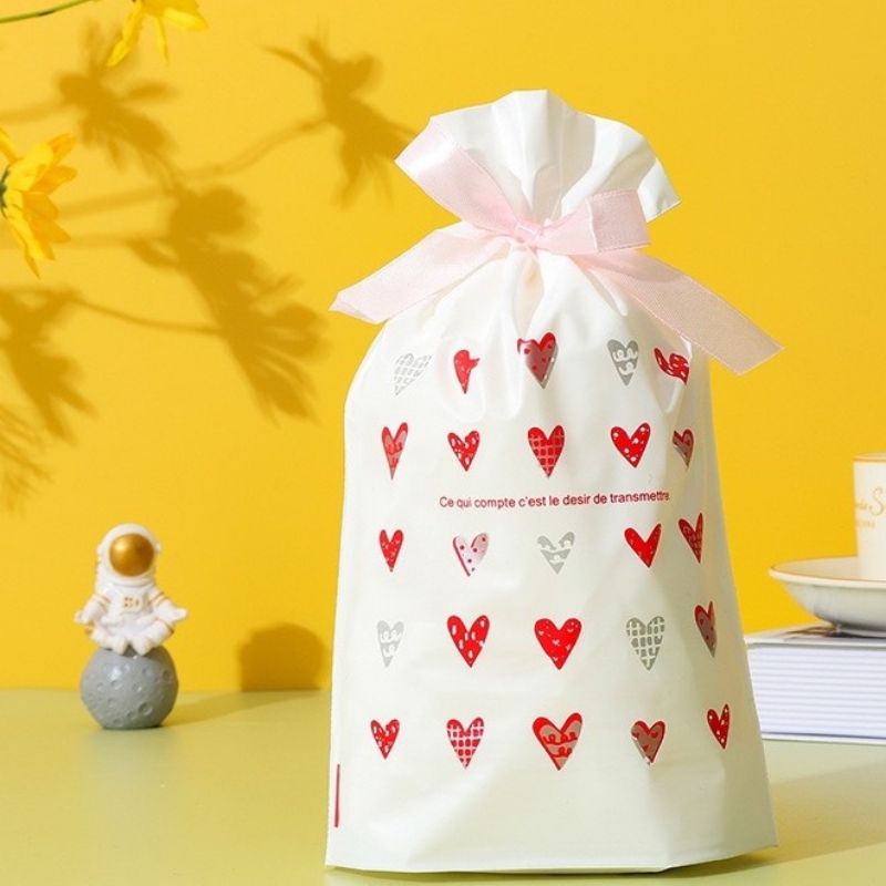 Set 10 túi đựng bánh kẹo rút nơ dễ thương