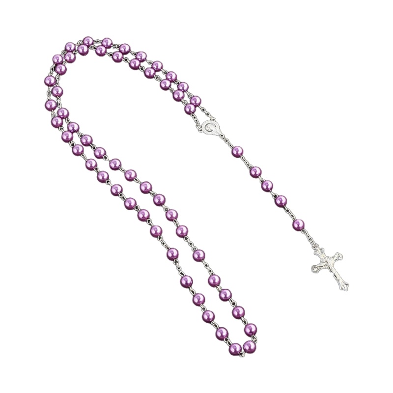 Vòng cổ Mặt Thánh Giá Đính Ngọc Trai Nhân Tạo Thời Trang Dành Cho Nữ