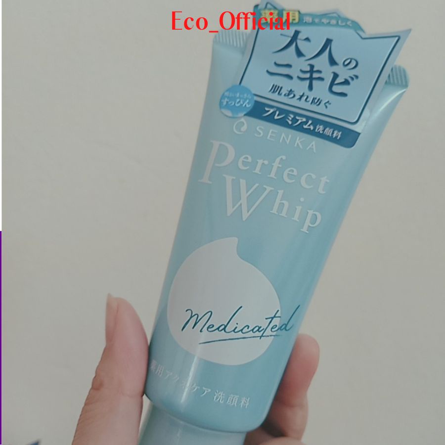 Sữa rửa mặt tạo bọt chiết xuất tơ tằm trắng Senka Perfect Whip 120g