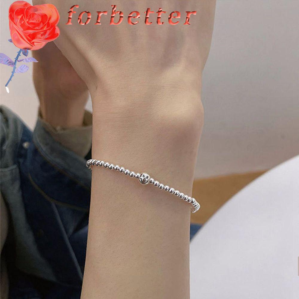 Vòng Đeo Tay Co Giãn Mặt Vuông / Mặt Cười / Trái Tim Dễ Điều Chỉnh