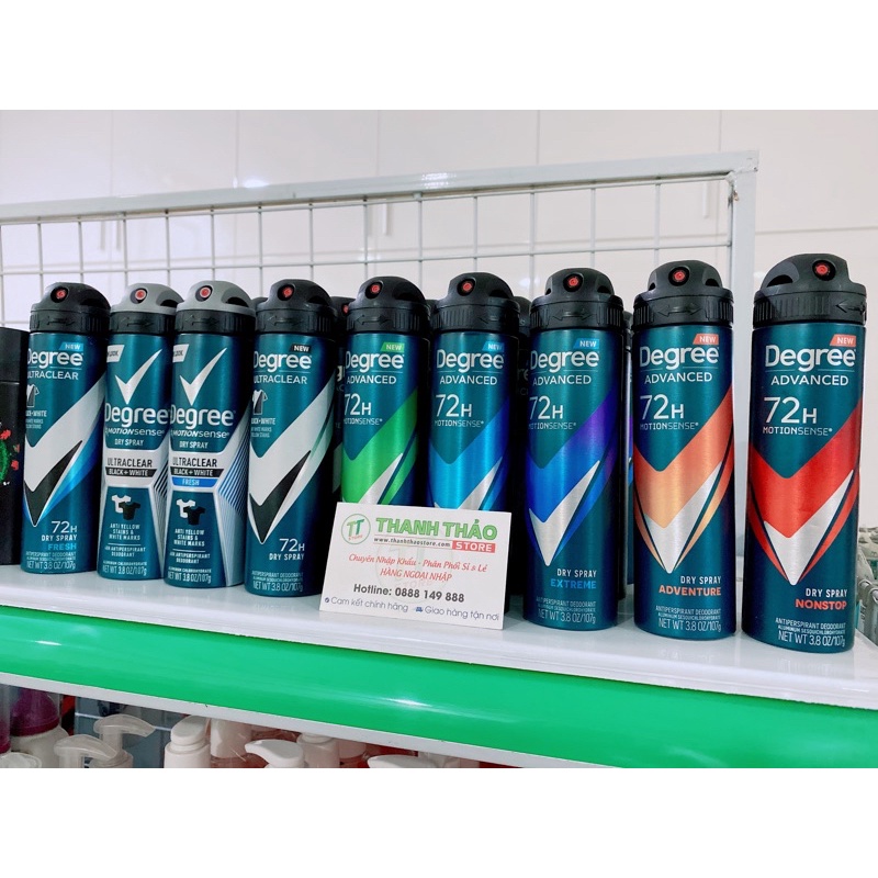 Xịt khử mùi Nam Degree Men 72H 107g của Mỹ